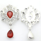 10Pcs 34*60mm Rhinestone Flat Brooch DIY Jewelry Accessory Craft