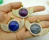 Natural Stone Opal Aventurine Pendant 8PC Wholesale DIY Jewelry Making