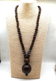 African Wooden Beads Necklace - Handmade Jewelry