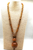 African Wooden Beads Necklace - Handmade Jewelry