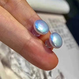 FRESHWATER PEARL earrings & s925 stud coin 12-13mm beads nature AA