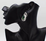 Freshwater Pearl Green Zircon Earrings Nature Beads