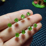 Peridot Green Baroque Earrings Beads 4-5mm