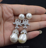 Freshwater Pearl Rice Hook Earrings 7-9mm Beads