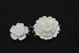 White/Black Sea Shell Flower Clasp Hook for Jewelry Findings DIY Necklace