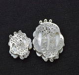 White/Black Sea Shell Flower Clasp Hook for Jewelry Findings DIY Necklace