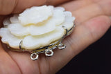 White/Black Sea Shell Flower Clasp Hook for Jewelry Findings DIY Necklace