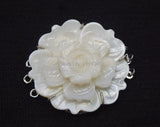 White/Black Sea Shell Flower Clasp Hook for Jewelry Findings DIY Necklace