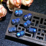 Labradorite Carved Brave Troops Pendant Pixiu Beads Gem Stone