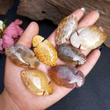 Coral Jade Carved Fish Pendant for DIY Jewelry Making