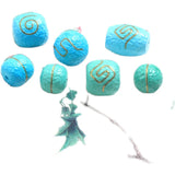 Green/Blue Magnesite Pillar DIY Jewelry Making Beads Nature