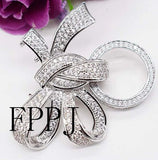 Yellow Golden Knot Shape Jewelry Clasp String Lock Hook