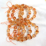 Yellow Citrine Bracelet Square/Round 8/9/10mm Beads