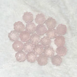 One Piece Carved Rose Quartz/Fluorite/Red Agate Flower 12mm Nature Full Hole
