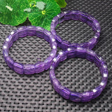 Amethyst Square Bead Bracelet 7.5inch - Xmas Woman Gift