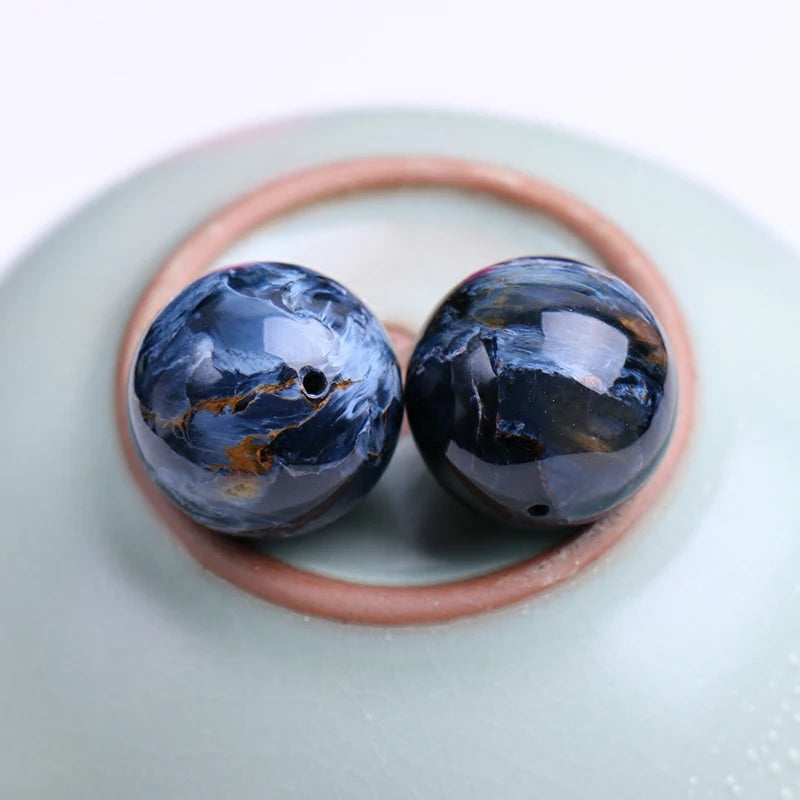 Round Pietersite Loose Beads for Jewelry Making Necklace