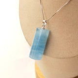 Aquamarine Pillar Pendant Loose Beads for DIY Jewelry Making