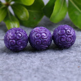 Round Charoite Loose Beads for Jewelry Making Necklace