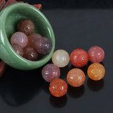 Red Agate Loose Beads 12/14/16mm Round Carved for Jewelry Making
