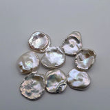 Freshwater Pearl Loose Beads 14-16mm Keshi Flat Oval for DIY Jewelry