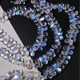 Moonstone Pear Drop/Heart Loose Beads for DIY Jewelry Making