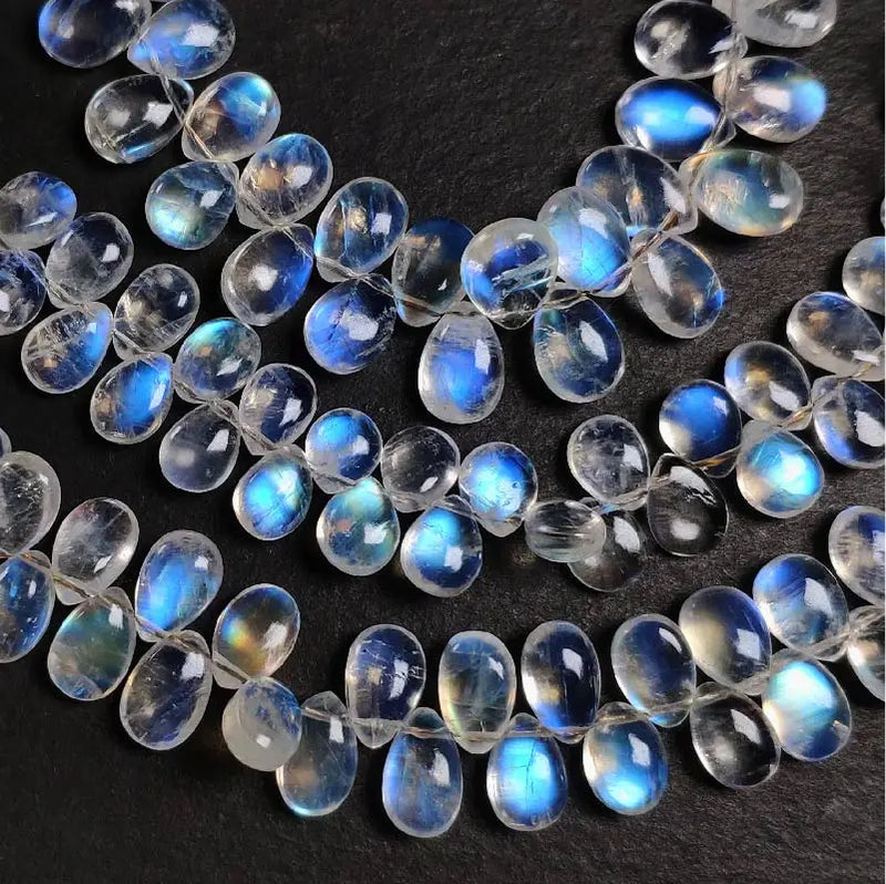 Moonstone Pear Drop/Heart Loose Beads for DIY Jewelry Making