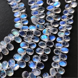 Moonstone Pear Drop/Heart Loose Beads for DIY Jewelry Making
