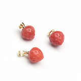 Red Agate Citrine Peach Shape Pendant 17mm DIY Jewelry Making
