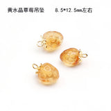 Red Agate Citrine Peach Shape Pendant 17mm DIY Jewelry Making