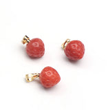 Red Agate Citrine Peach Shape Pendant 17mm DIY Jewelry Making
