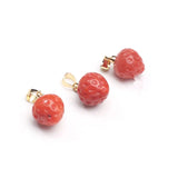 Red Agate Citrine Peach Shape Pendant 17mm DIY Jewelry Making