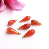 Red Agate Carved Flower Lotus Pendant for DIY Jewelry Making