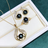 Freshwater Pearl 8-9mm Pendant/Earrings/Ring Set