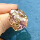 Freshwater Pearl Keshi Baroque Set Pink Purple