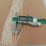 Mini Rice Freshwater Pearl Beads, Oval Shape, 3-4mm Strand