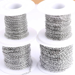 10m Stainless Steel Link Chains for Jewelry Making