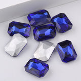 128pcs Rectangle Crystal Glass Fancy Stones Beads DIY Accessories