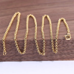 12pcs Rose Plated Stainless Steel Long Necklace Chains for DIY Jewelry Making