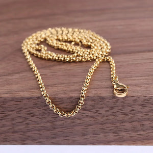 12pcs Rose Plated Stainless Steel Long Necklace Chains for DIY Jewelry Making