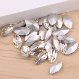 252pcs 7*15mm clear marquise horse eye glass beads for jewelry making