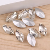 252pcs 7*15mm clear marquise horse eye glass beads for jewelry making