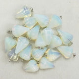Opal Natural Stone Pendulum Cone Pendants Stone Charms Pendant 12pcs