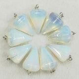 Opal Natural Stone Pendulum Cone Pendants Stone Charms Pendant 12pcs