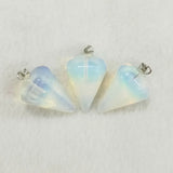 Opal Natural Stone Pendulum Cone Pendants Stone Charms Pendant 12pcs
