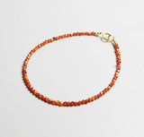 Orange Red Zircon Round Faceted 2mm/3mm/4mm Bracelet Beads Gemstone