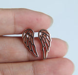 925 Sterling Silver 3 Silver Jewelry Stud Girl Wing Earring