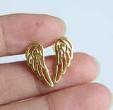 925 Sterling Silver 3 Silver Jewelry Stud Girl Wing Earring