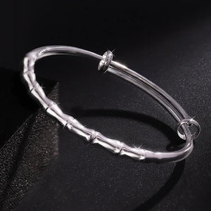 925 Sterling Silver Bamboo Bracelets for Women
