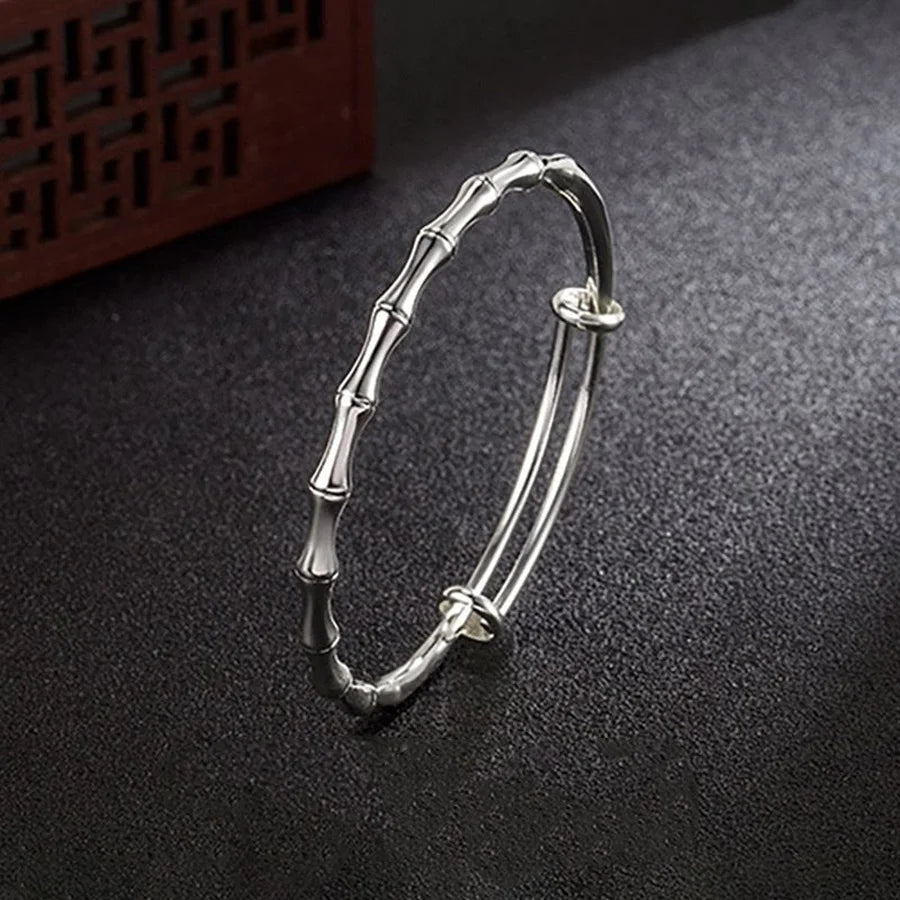 925 Sterling Silver Bamboo Bracelets for Women
