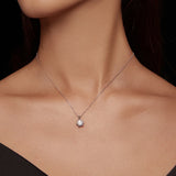 925 Silver 1CT Diamond Pendant Necklace for Women